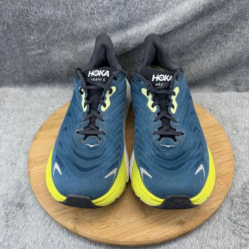 Hoka One One Arahi 6 Shoes Mens Size 12 D Blue Low Top Running Sneakers 1123194